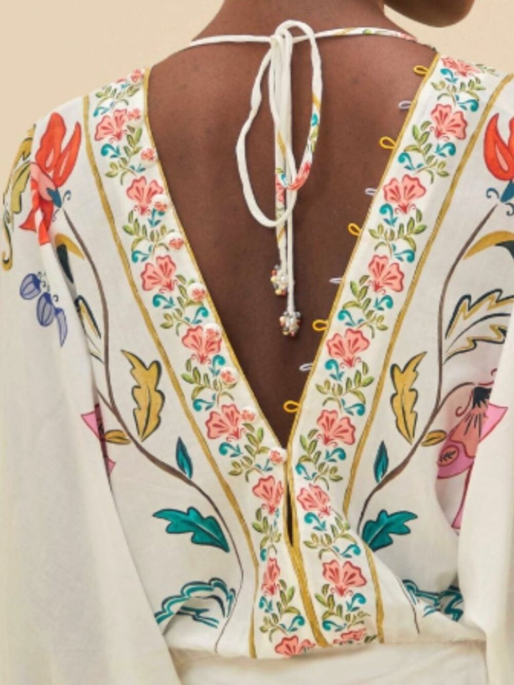 FARM Rio Off-White Insects Floral Bodysuit - Picture 3 of 13